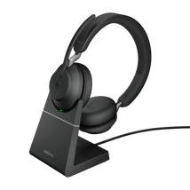 Jabra Evolve2 65 UC Stereo USB-C Headset w/ Charging Stand - Black
