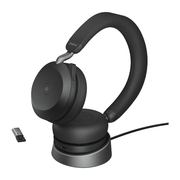 Evolve2 75-USB-A, MS Stereo, Stand, Black product image
