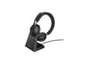Jabra Evolve2 65 Stereo USB-A MS Headset w/ Charging Stand - Black